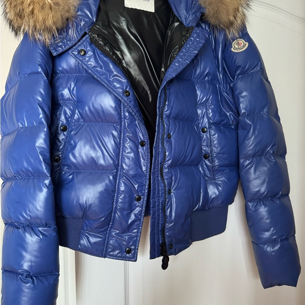 Moncler bomber puffer slightly worn